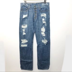 Carmar High Waisted Low Fit Baggy Straight Leg Jeans Size 28